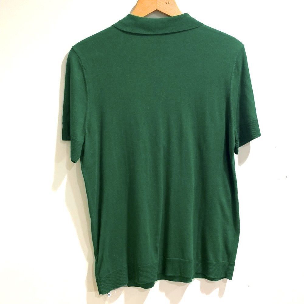 NWT Talbots Women’s Green Stretch Polo Shirt Size Large - Picture 3 of 6